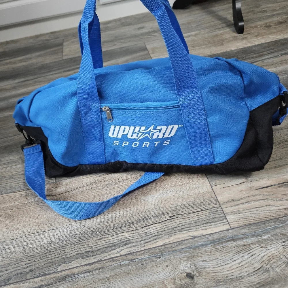 Blue and Black Kid's Duffle Bag- UPWARD
